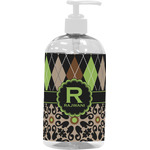 Argyle & Moroccan Mosaic Plastic Soap / Lotion Dispenser (16 oz - Large - White) (Personalized)