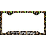 Argyle & Moroccan Mosaic License Plate Frame - Style C (Personalized)