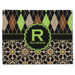 Argyle & Moroccan Mosaic Single-Sided Linen Placemat - Single w/ Name and Initial