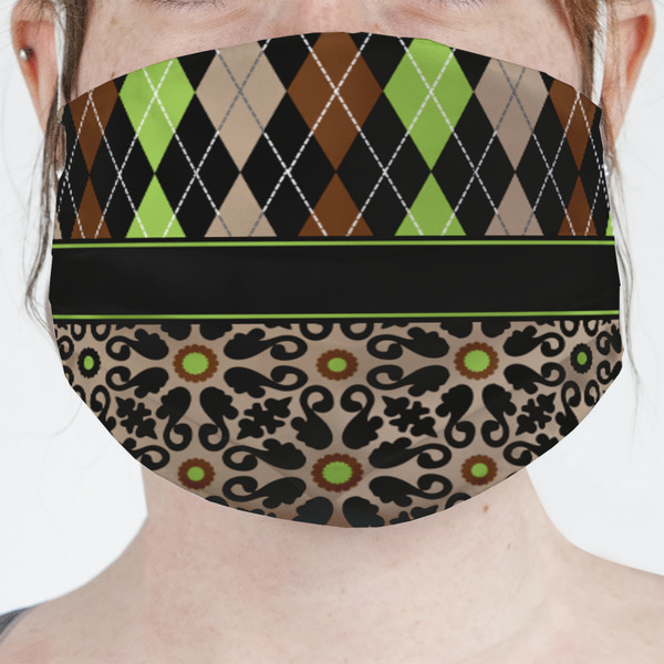 Custom Argyle & Moroccan Mosaic Face Mask Cover