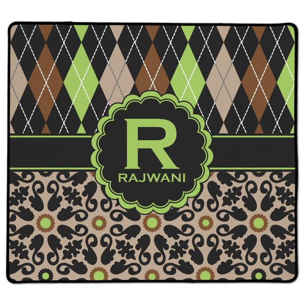 Custom Argyle & Moroccan Mosaic XL Gaming Mouse Pad - 18" x 16" (Personalized)