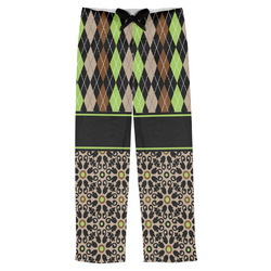 Argyle & Moroccan Mosaic Mens Pajama Pants - XS