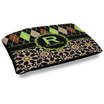 Argyle & Moroccan Mosaic Dog Bed w/ Name and Initial