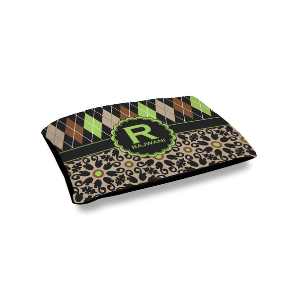 Custom Argyle & Moroccan Mosaic Outdoor Dog Bed - Small (Personalized)