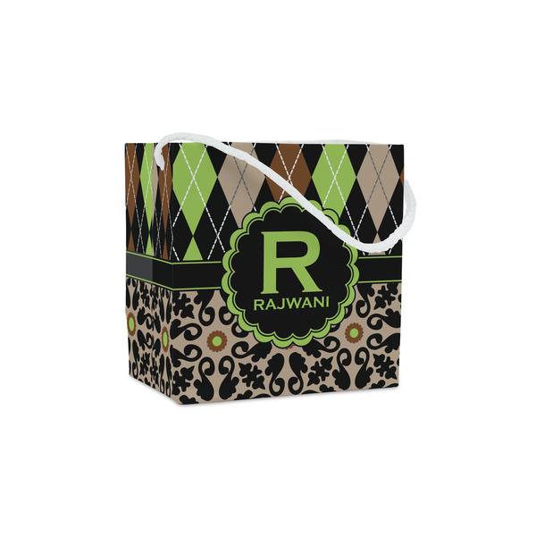 Custom Argyle & Moroccan Mosaic Party Favor Gift Bags - Matte (Personalized)