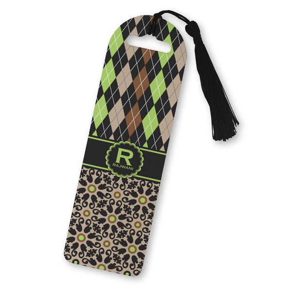 Custom Argyle & Moroccan Mosaic Plastic Bookmark (Personalized)