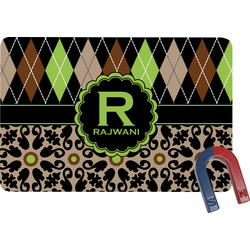 Argyle & Moroccan Mosaic Rectangular Fridge Magnet (Personalized)