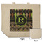 Argyle & Moroccan Mosaic Reusable Cotton Grocery Bag - Front & Back View