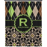 Argyle & Moroccan Mosaic Extra Long Shower Curtain - 70"x84" (Personalized)