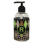 Argyle & Moroccan Mosaic Plastic Soap / Lotion Dispenser (8 oz - Small - Black) (Personalized)