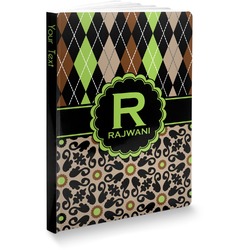 Argyle & Moroccan Mosaic Softbound Notebook - 7.25" x 10" (Personalized)