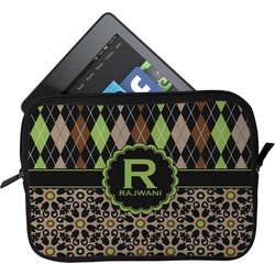 Argyle & Moroccan Mosaic Tablet Case / Sleeve (Personalized)