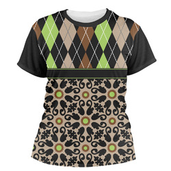 Argyle & Moroccan Mosaic Women's Crew T-Shirt - X Large