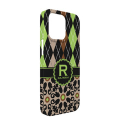 Argyle & Moroccan Mosaic iPhone Case - Plastic - iPhone 13 (Personalized)