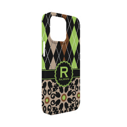 Argyle & Moroccan Mosaic iPhone Case - Plastic - iPhone 13 Mini (Personalized)