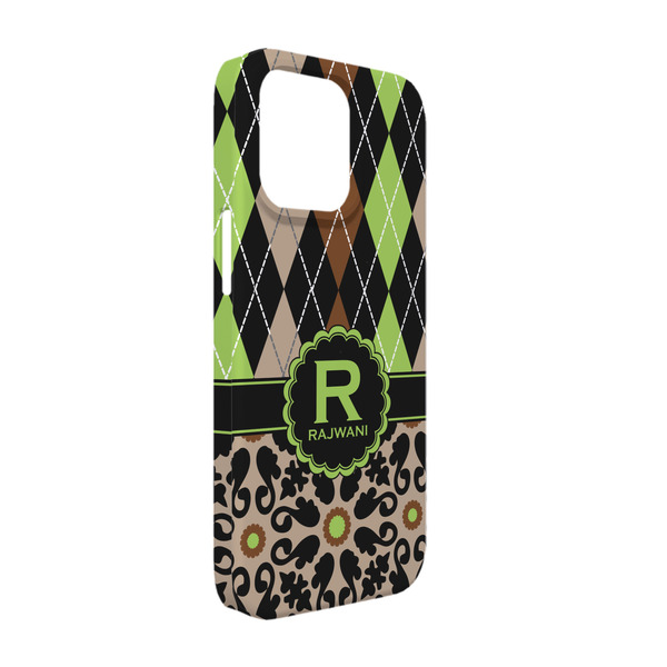 Custom Argyle & Moroccan Mosaic iPhone Case - Plastic - iPhone 13 Pro (Personalized)