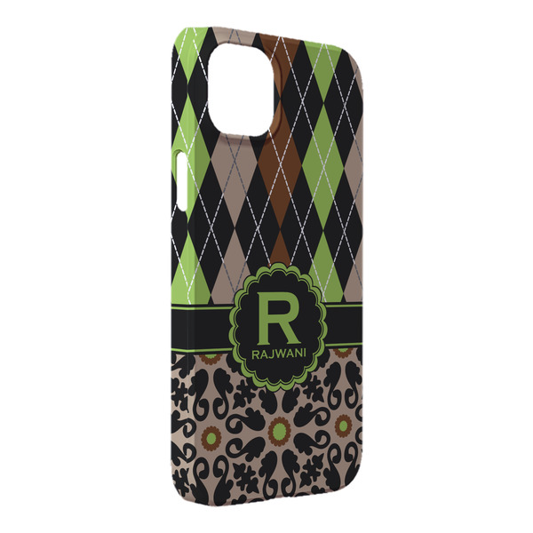 Custom Argyle & Moroccan Mosaic iPhone Case - Plastic - iPhone 14 Pro Max (Personalized)