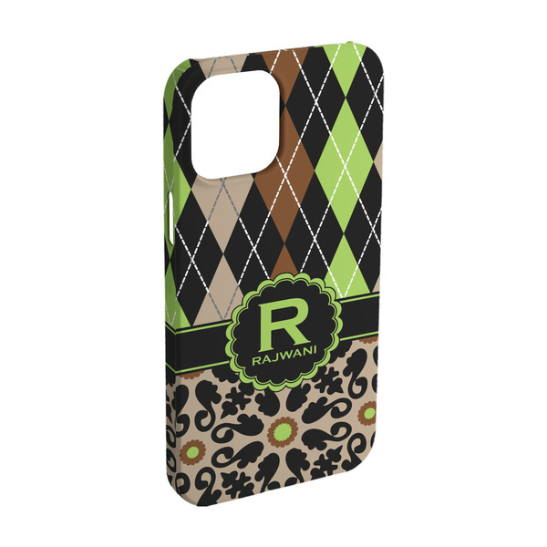 Custom Argyle & Moroccan Mosaic iPhone Case - Plastic - iPhone 15 (Personalized)