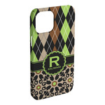 Argyle & Moroccan Mosaic iPhone Case - Plastic - iPhone 15 Plus (Personalized)