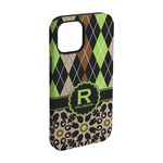 Argyle & Moroccan Mosaic iPhone Case - Rubber Lined - iPhone 15 Pro (Personalized)