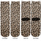 Granite Leopard Adult Crew Socks - Double Pair - Front and Back - Apvl