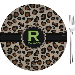 Granite Leopard Glass Appetizer / Dessert Plate 8" (Personalized)