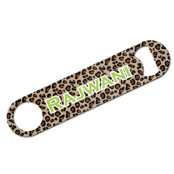 Granite Leopard Bar Bottle Opener w/ Name and Initial