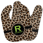 Granite Leopard Baby Bib w/ Name and Initial