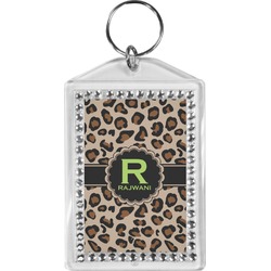 Granite Leopard Bling Keychain (Personalized)