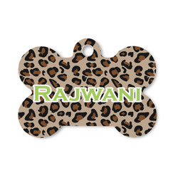 Granite Leopard Bone Shaped Dog ID Tag - Small (Personalized)