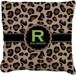 Granite Leopard Faux-Linen Throw Pillow 20" (Personalized)