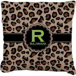 Granite Leopard Faux-Linen Throw Pillow 26" (Personalized)