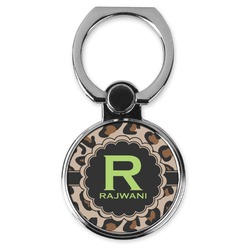 Granite Leopard Cell Phone Ring Stand & Holder (Personalized)