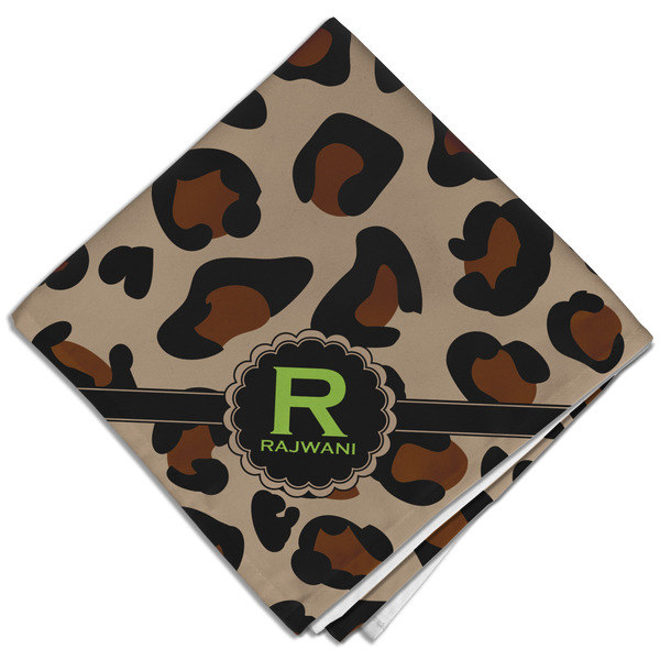 Custom Granite Leopard Cloth Dinner Napkin - Single w/ Name and Initial