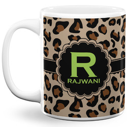 Granite Leopard 11 Oz Coffee Mug - White (Personalized)