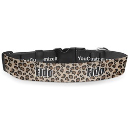 Granite Leopard Deluxe Dog Collar - Double Extra Large (20.5" to 35") (Personalized)