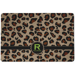 Granite Leopard Dog Food Mat w/ Name and Initial