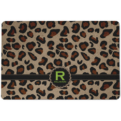 Granite Leopard Dog Food Mat w/ Name and Initial