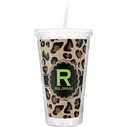 Granite Leopard Double Wall Tumbler with Straw (Personalized)