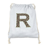 Granite Leopard Drawstring Backpack - Sweatshirt Fleece - Single Sided (Personalized)