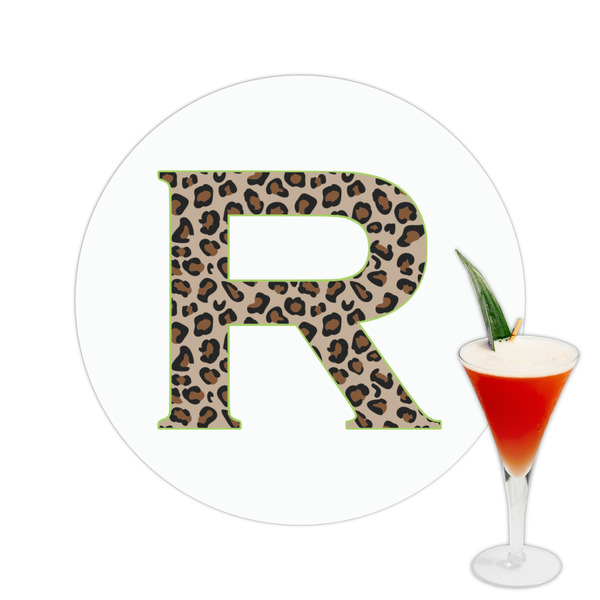 Custom Granite Leopard Printed Drink Topper -  2.5" (Personalized)