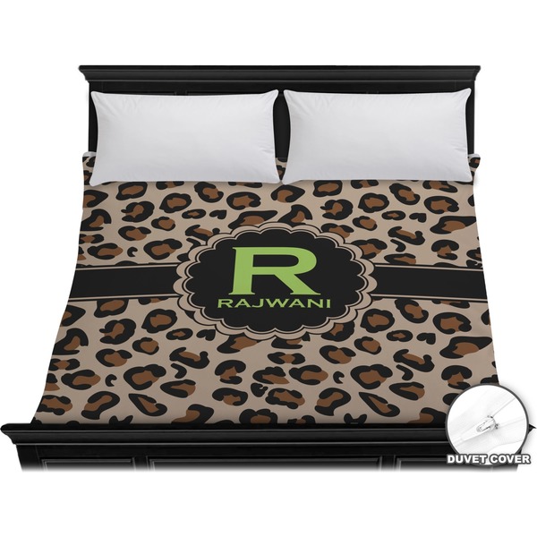 Custom Granite Leopard Duvet Cover - King (Personalized)