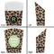 Granite Leopard French Fry Favor Box - Front & Back View