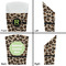 Granite Leopard French Fry Favor Box - Front & Back View