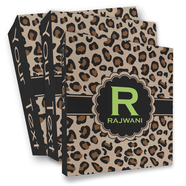 Custom Granite Leopard 3 Ring Binder - Full Wrap (Personalized)