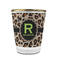 Granite Leopard Glass Shot Glass - With gold rim - FRONT