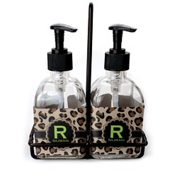 Granite Leopard Glass Soap & Lotion Bottle Set (Personalized)