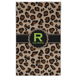 Granite Leopard Golf Towel - Poly-Cotton Blend - Large w/ Name and Initial