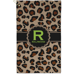 Granite Leopard Golf Towel - Poly-Cotton Blend - Small w/ Name and Initial