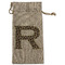 Granite Leopard Large Burlap Gift Bags - Front